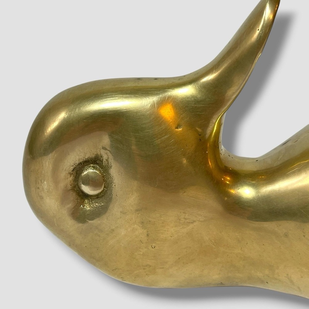 Vintage Brass Duck Head 5" Bookend Country Cottage Grandmacore Farmhouse Decor - Picture 8 of 12